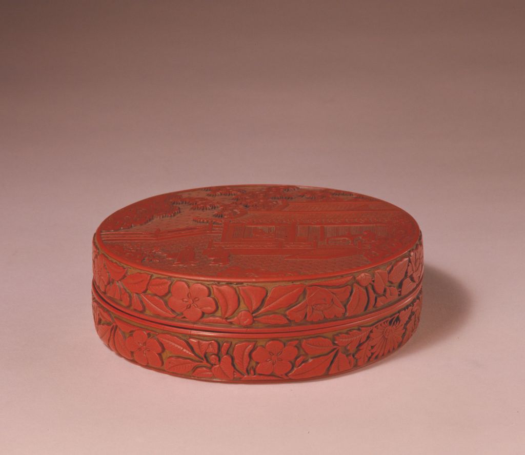 图片[2]-“Made by Zhang Minde” round box with red flowers-China Archive